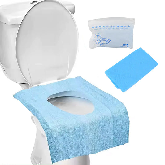 Disposable Waterproof Toilet Seat Covers pack of 10 – Hygienic, Biodegradable, Easy-to-Use for Travel, Hotels, Public Toilets