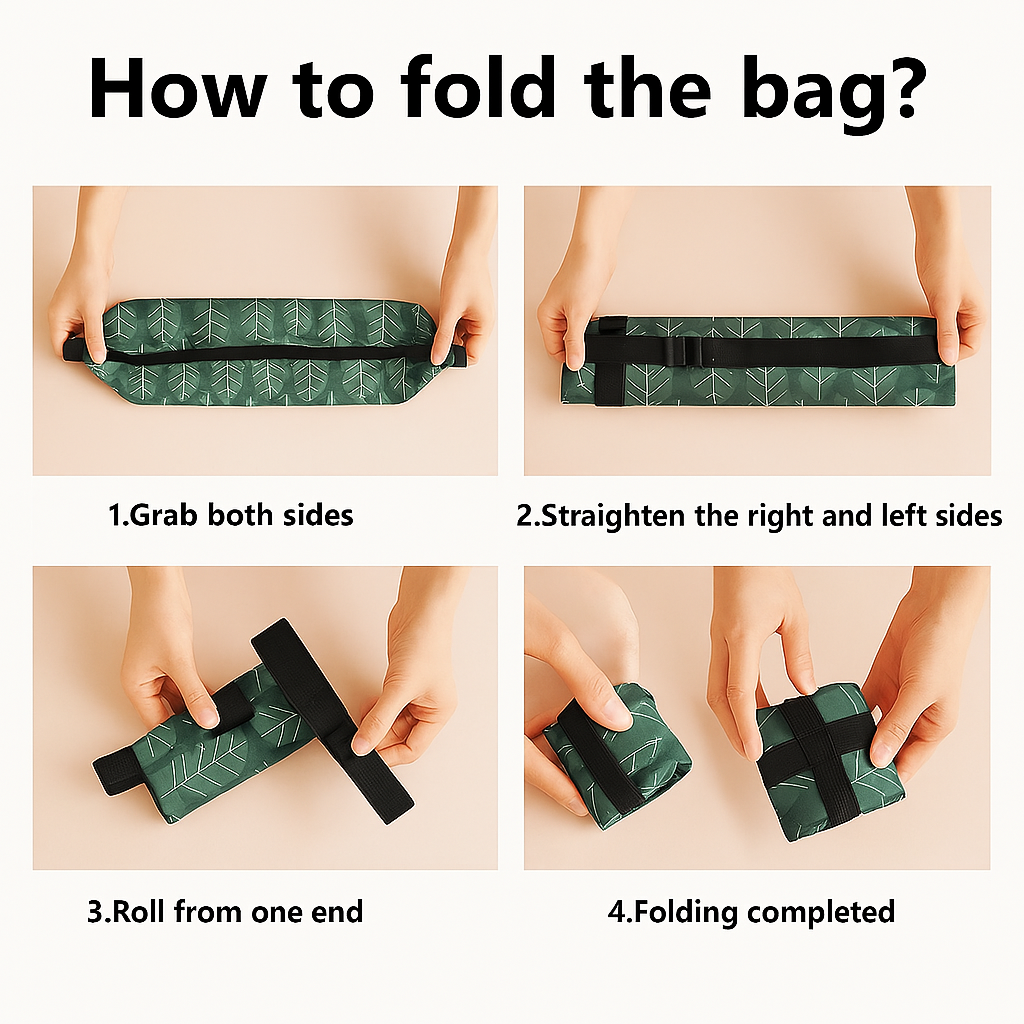 Unisex Foldable & Reusable Shopping Bag – Compact Travel Tote for Groceries, Daily Use & Outdoor Essentials