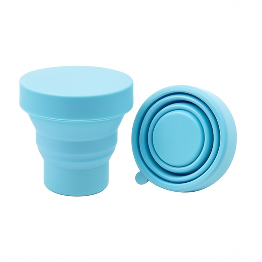 Foldable Silicone Travel Cup with Lid – Eco-Friendly, Leak-Proof, Compact for Camping, Office & On-the-Go