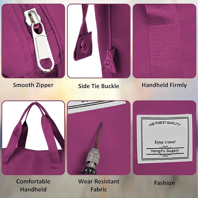 Foldable & Expandable 2-Layer Nylon Duffle Bag with Wheels – Waterproof Travel Luggage for Men & Women