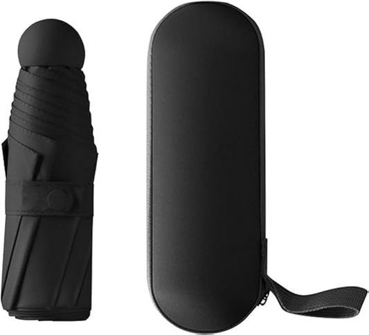 Compact 5-Fold Windproof Umbrella – UV Protection & Travel Case Included