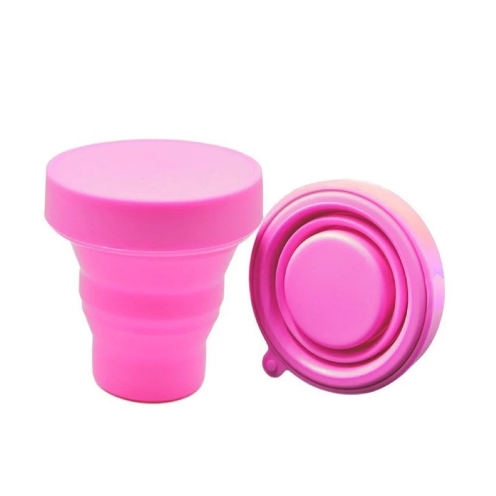 Foldable Silicone Travel Cup with Lid – Eco-Friendly, Leak-Proof, Compact for Camping, Office & On-the-Go